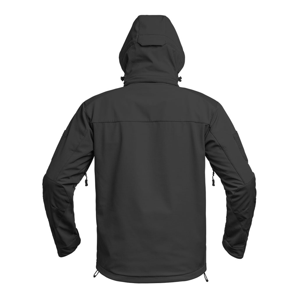 Bunda FIGHTER V2 softshell s kapucí ČERNÁ vel. M