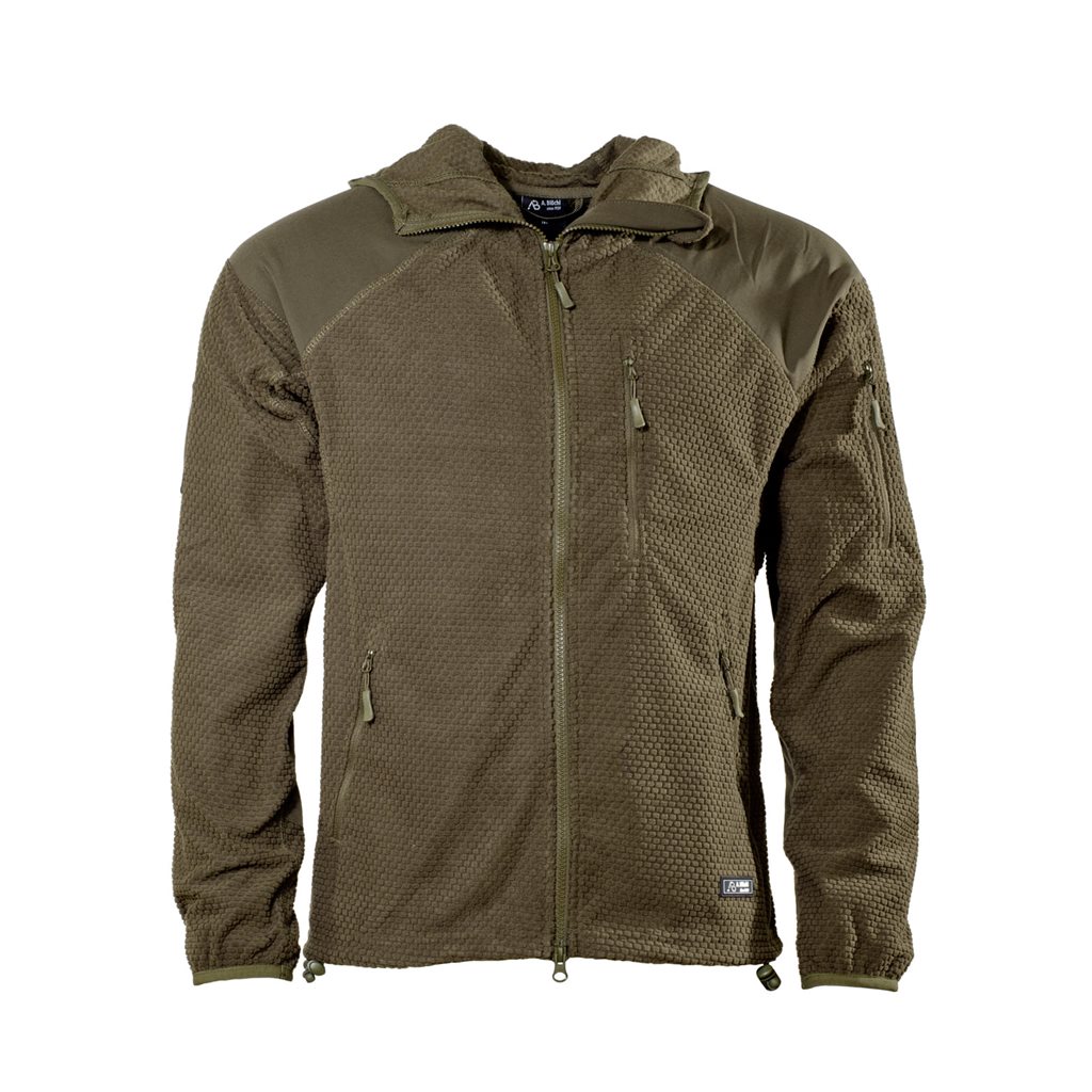 Mikina zip s kapucí fleece DELTA ZELENÁ vel. M