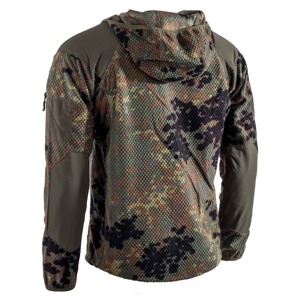 Mikina zip s kapucí fleece DELTA FLECKTARN vel. 3XL