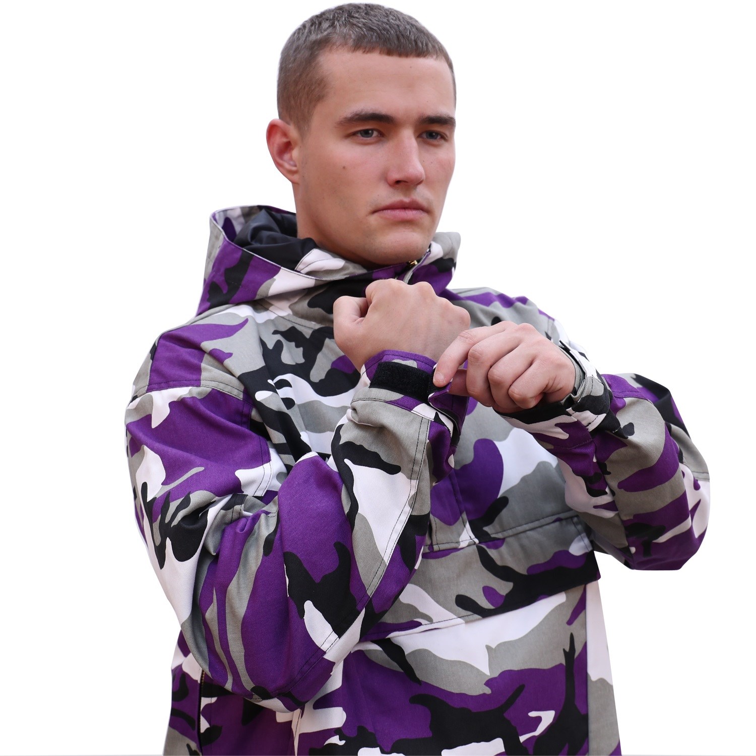 Bunda s kapucí PARKA US VIOLET CAMO vel. L