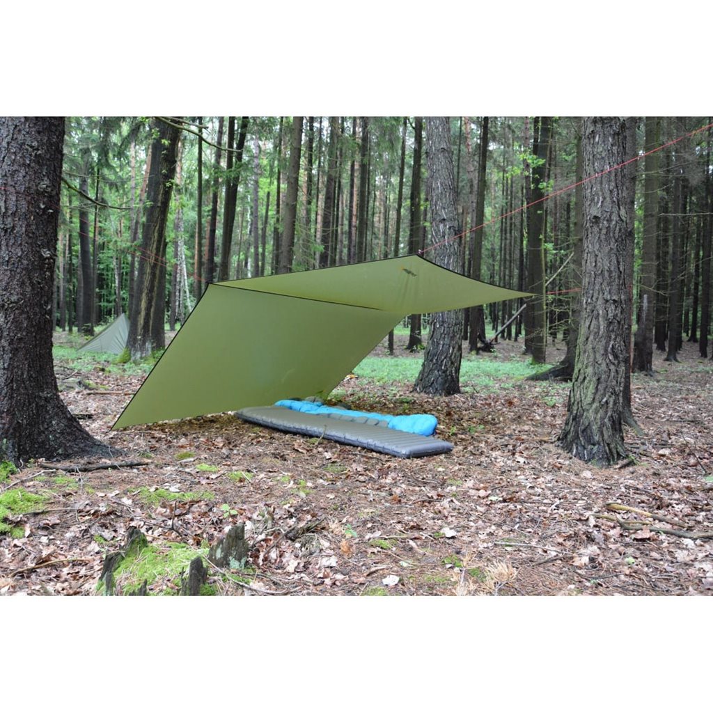 Plachta nylonová lehká 3x3m SHELTER ZELENÁ