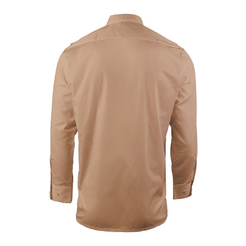Košile SERVIS dlouhý rukáv na knoflíky KHAKI vel. S