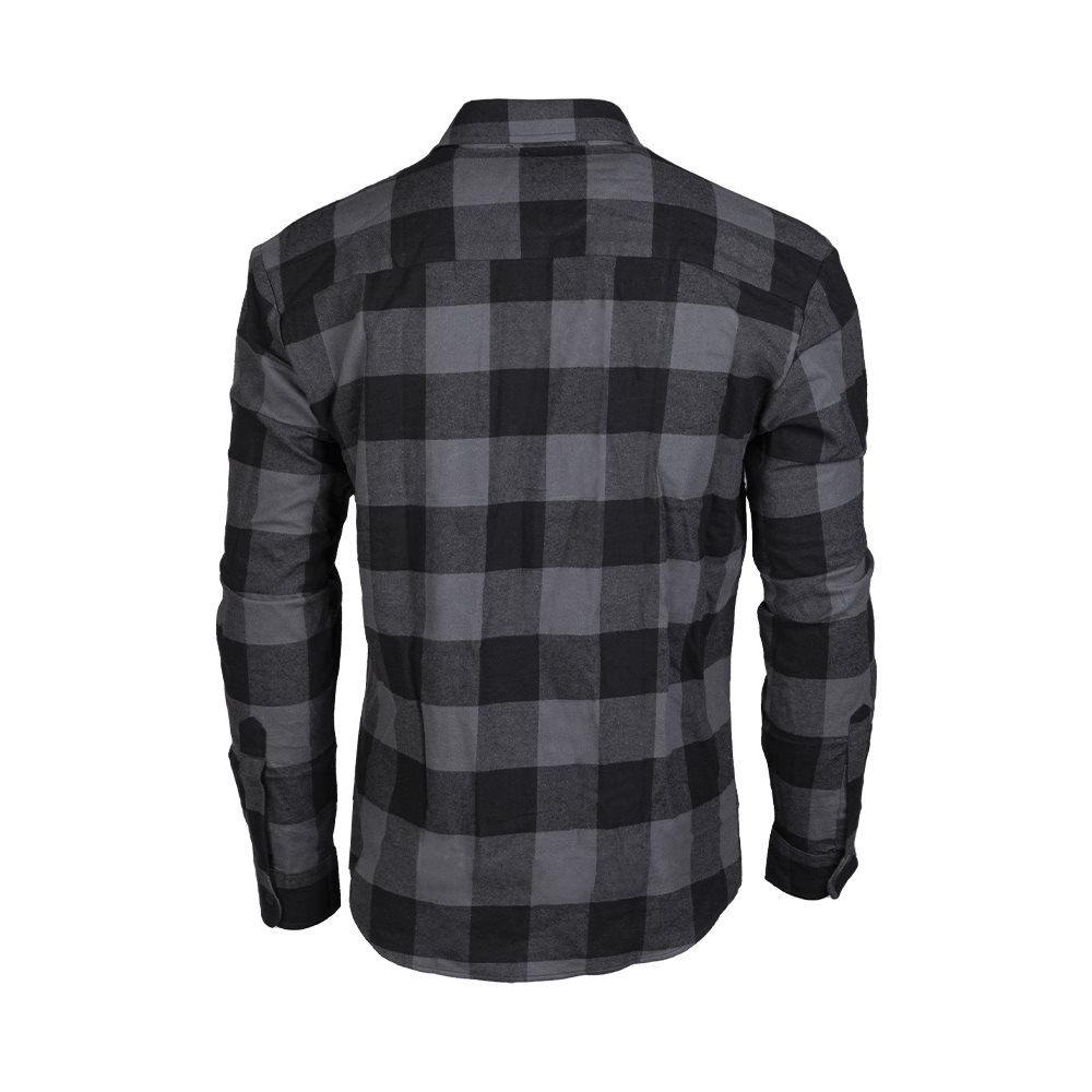 Košile DŘEVORUBECKÁ letní na knoflíky ŠEDO/ČERNÁ vel. 3XL