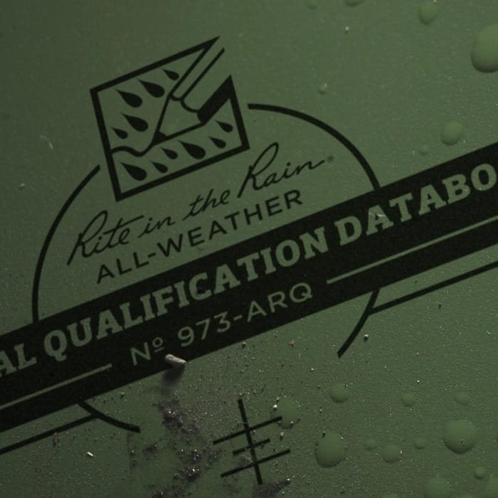 Blok voděodolný spirálový ANNUAL QUALIFICATION 4,875"x 7" ZELENÝ