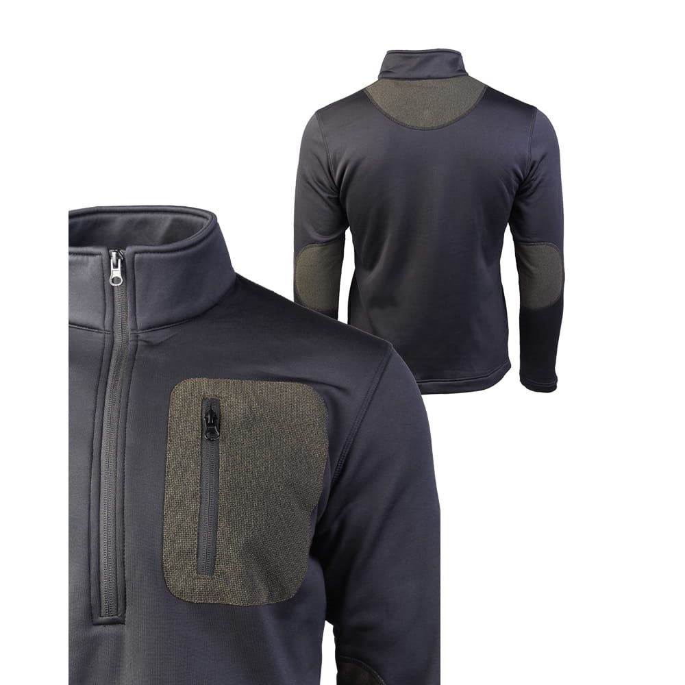 Mikina THERMO-FLEECE ¾ ZIP ČERNÁ vel. XXL