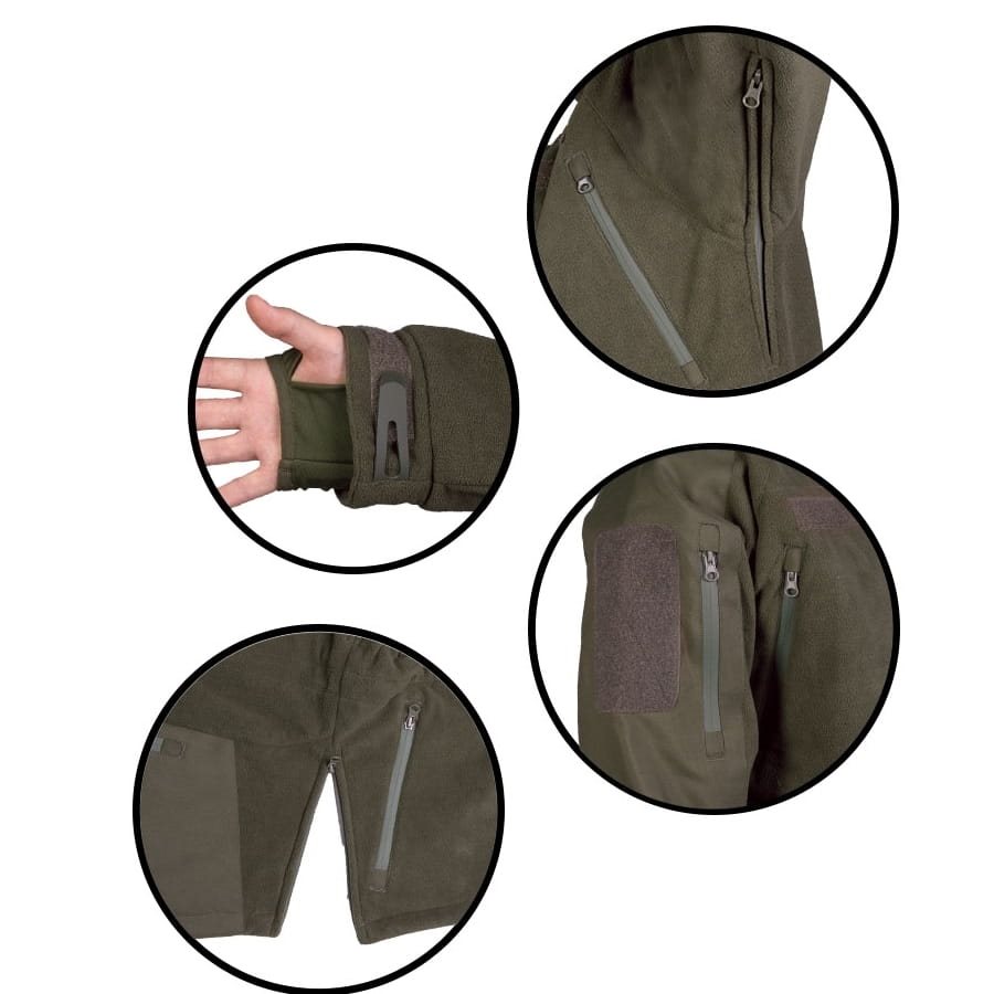 Bunda fleece s membránou TPU PLUS ZELENÁ vel. 3XL
