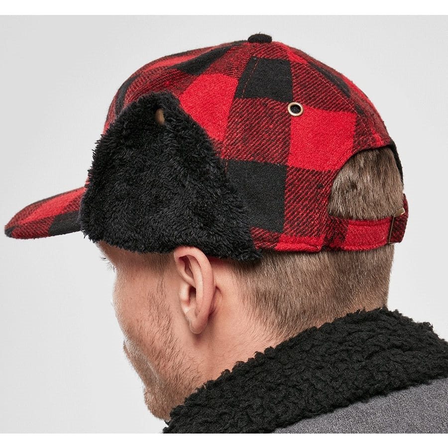 Čepice zimní Lumberjack ČERVENO/ČERNÁ