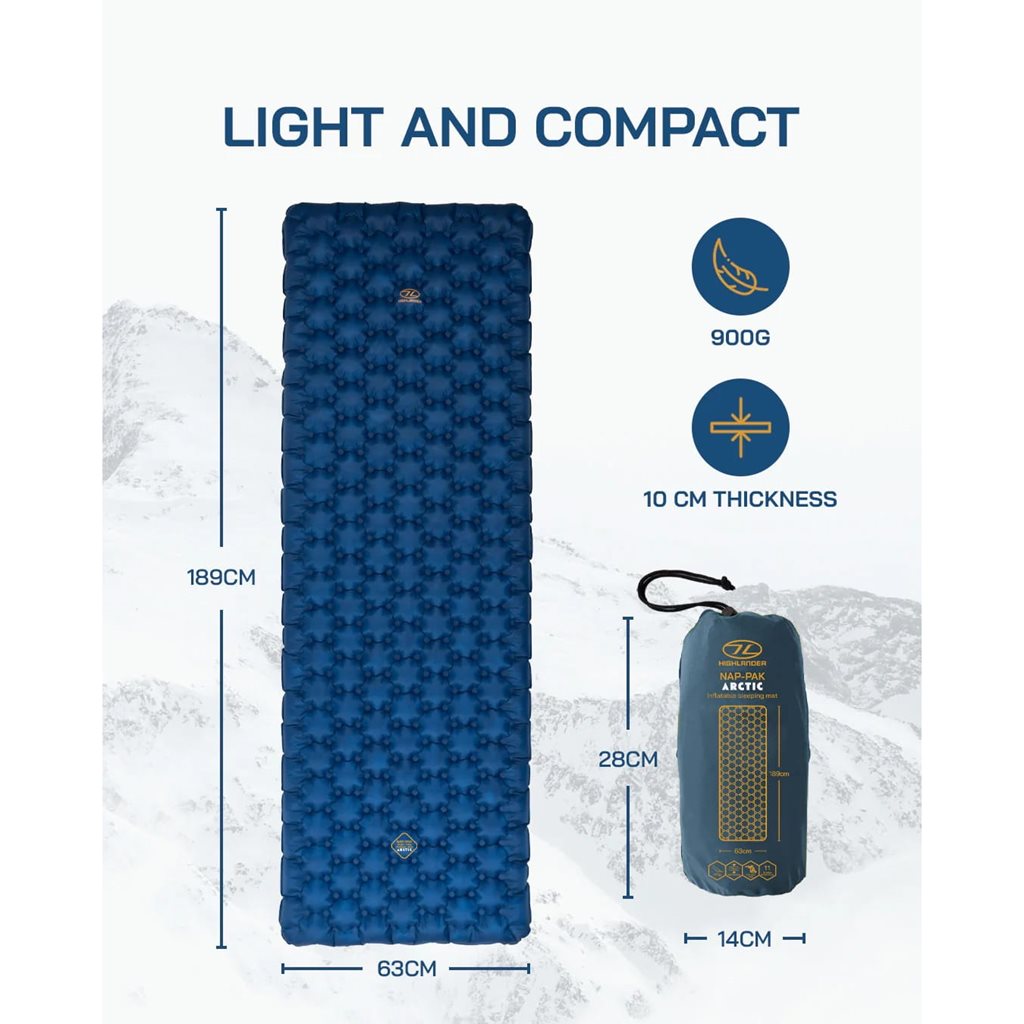 Karimatka NAP-PAK ARCTIC R11 nafukovací MODRÁ