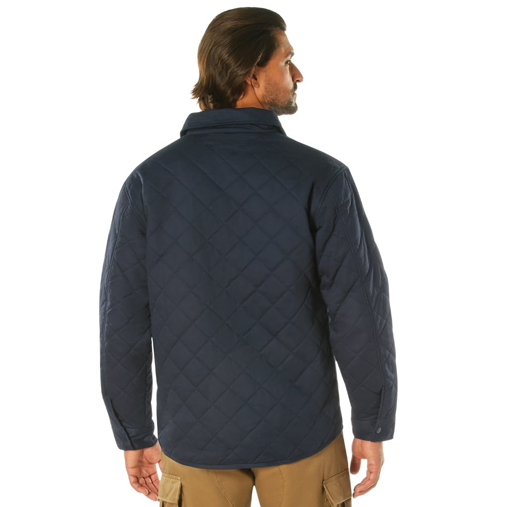 Bunda prošívaná DIAMOND QUILT bavlněná MODRÁ vel. L