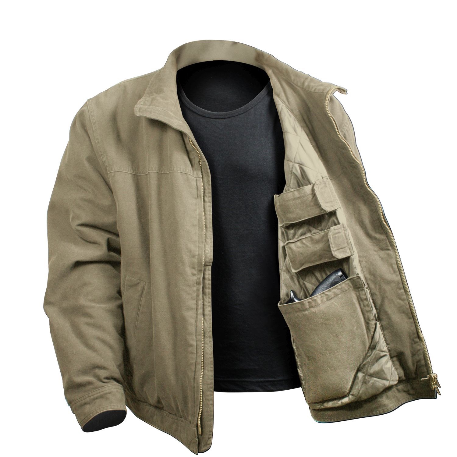 Bunda 3 SEASON s vnitřními kapsami KHAKI vel. 4XL