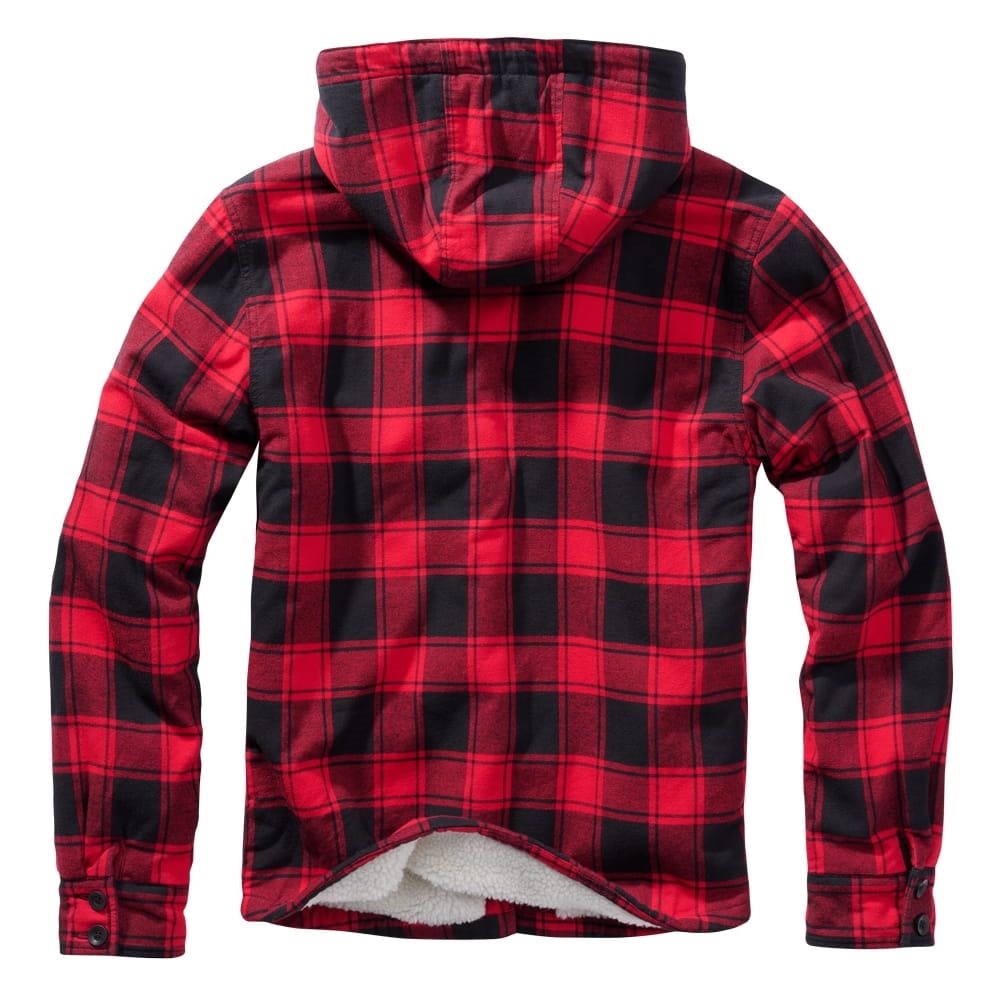 Bunda LUMBER s kožíškem a kapucí ČERVENO/ČERNÁ vel. 3XL