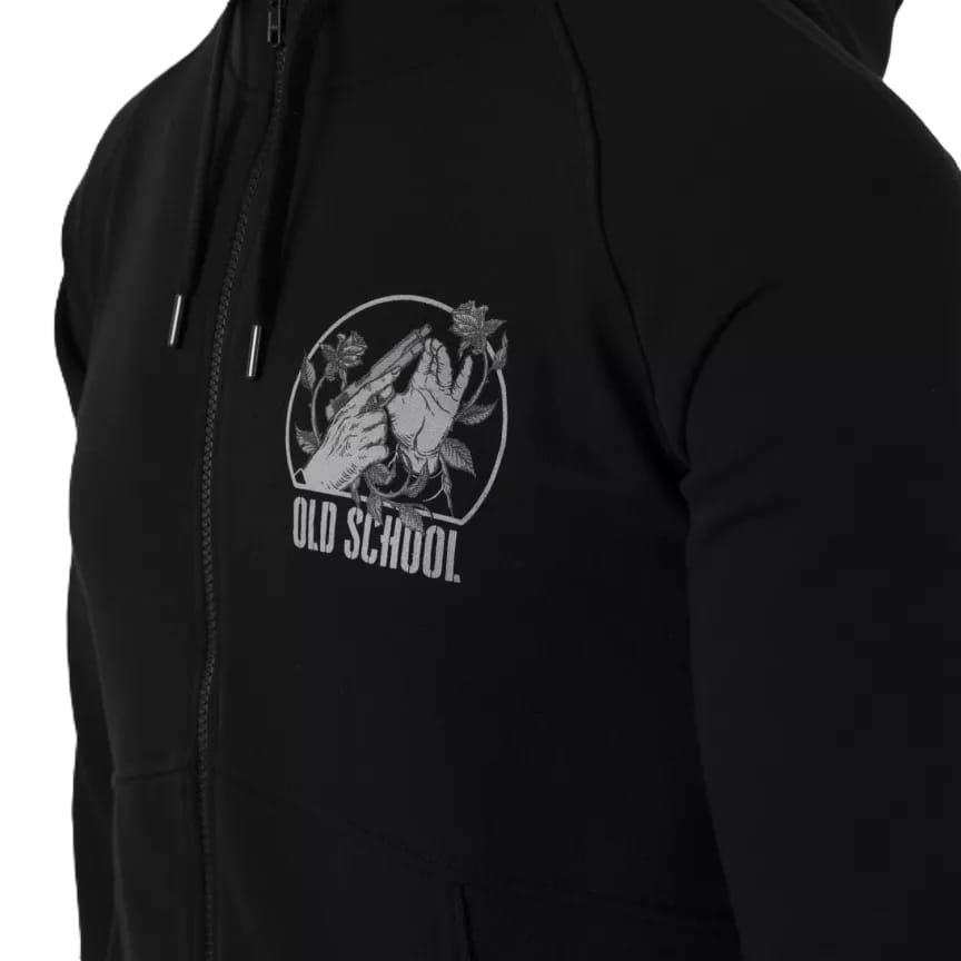 Mikina OLD SCHOOL se zipem a kapucí ČERNÁ vel. 3XL