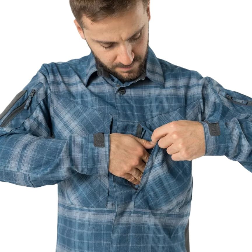 Košile MBDU WESTERN BLUE PLAID vel. XXL