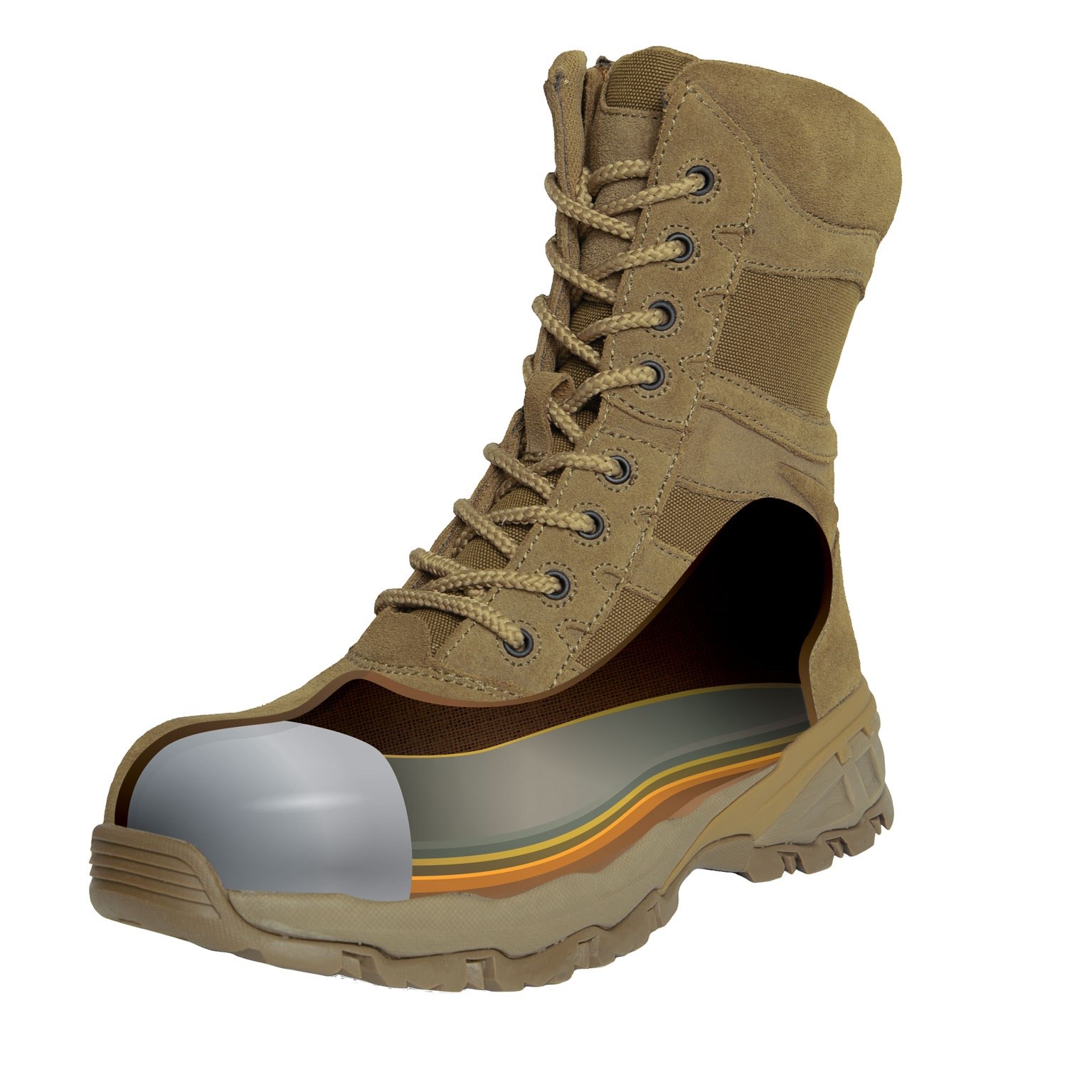 Boty FORCED ENTRY 8'' COYOTE BROWN vel. US 12W