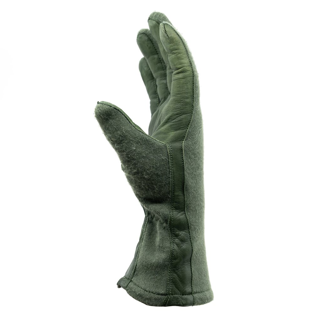 Rukavice FR prstové AČR speciální pro letecký personál ZELENÉ použité vel. 24