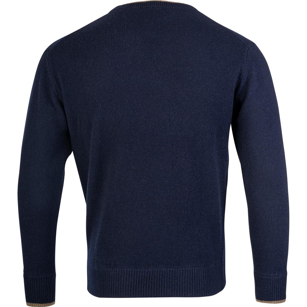 Svetr ASHCOMBE jehněčí vlna MODRÝ vel. 3XL
