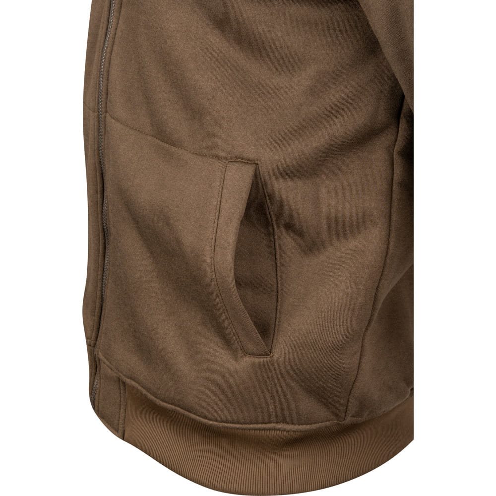 Mikina Yakka s kožíškem na zip s kapucí HNĚDÁ vel. 3XL