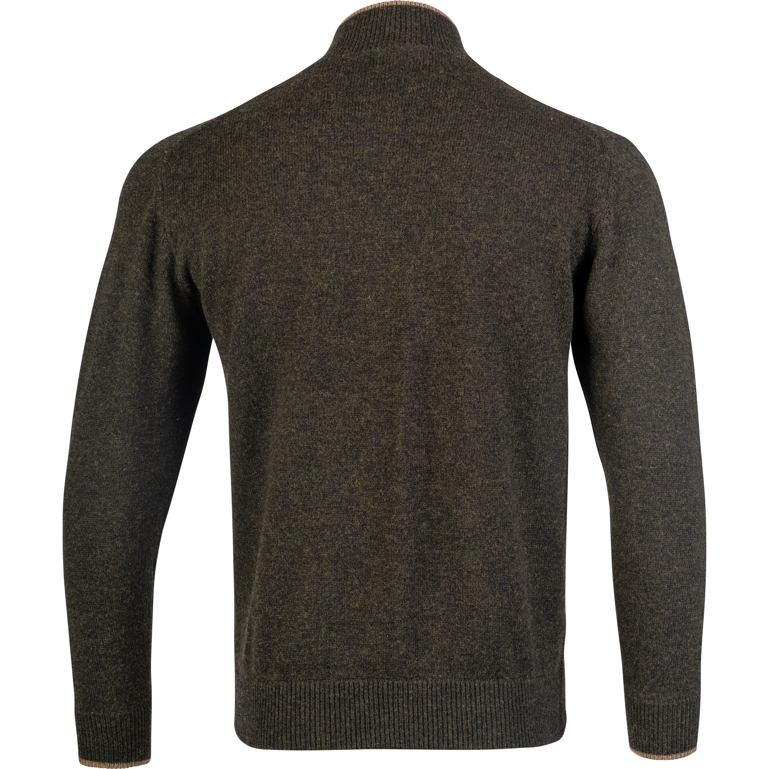 Svetr ASHCOMBE se zipem jehněčí vlna DARK OLIVE vel. 3XL
