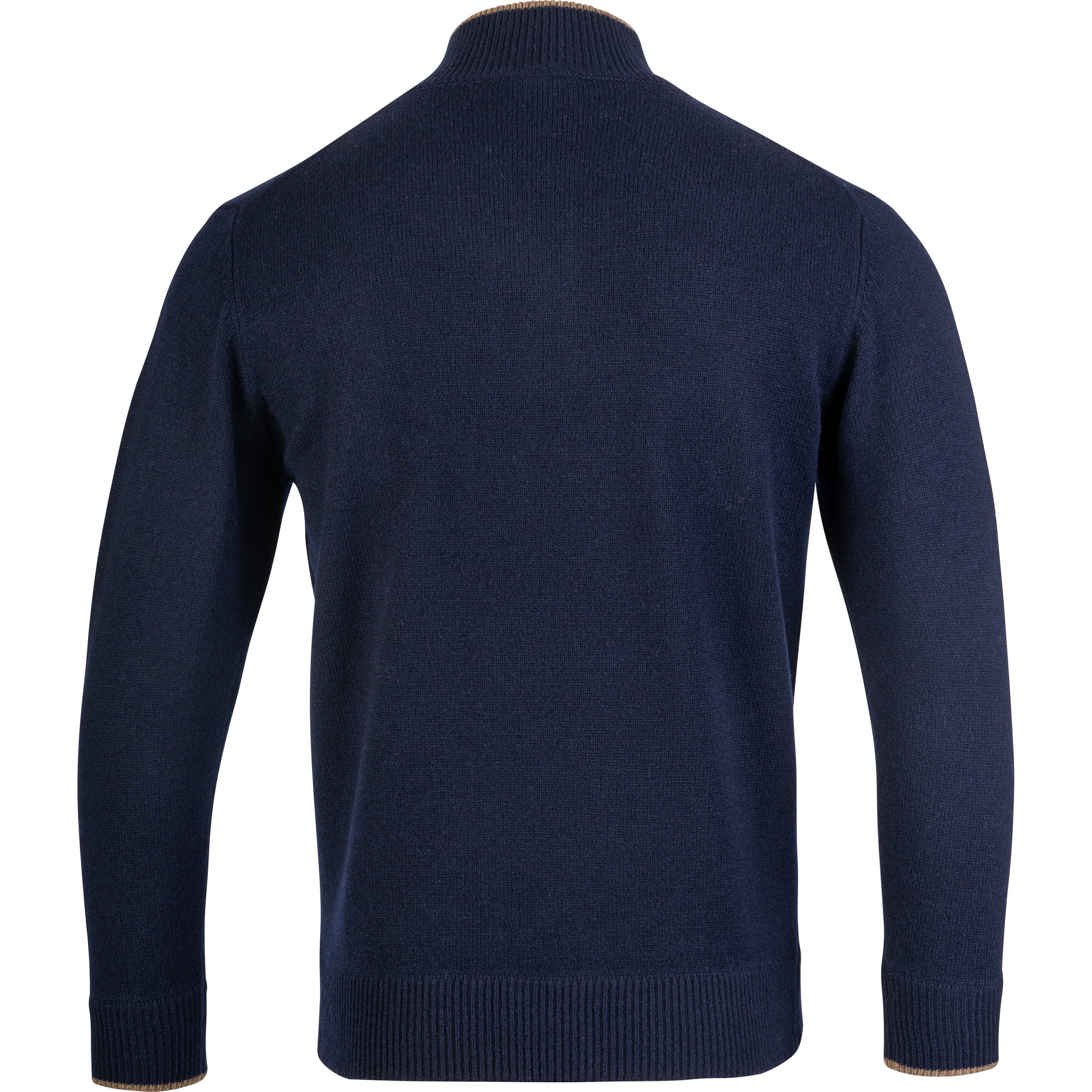 Svetr ASHCOMBE se zipem jehněčí vlna NAVY BLUE vel. 3XL