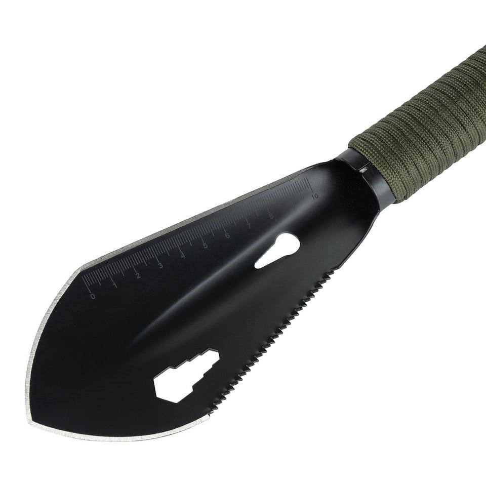 Lopatka SURVIVAL 7v1 paracord ČERNÁ