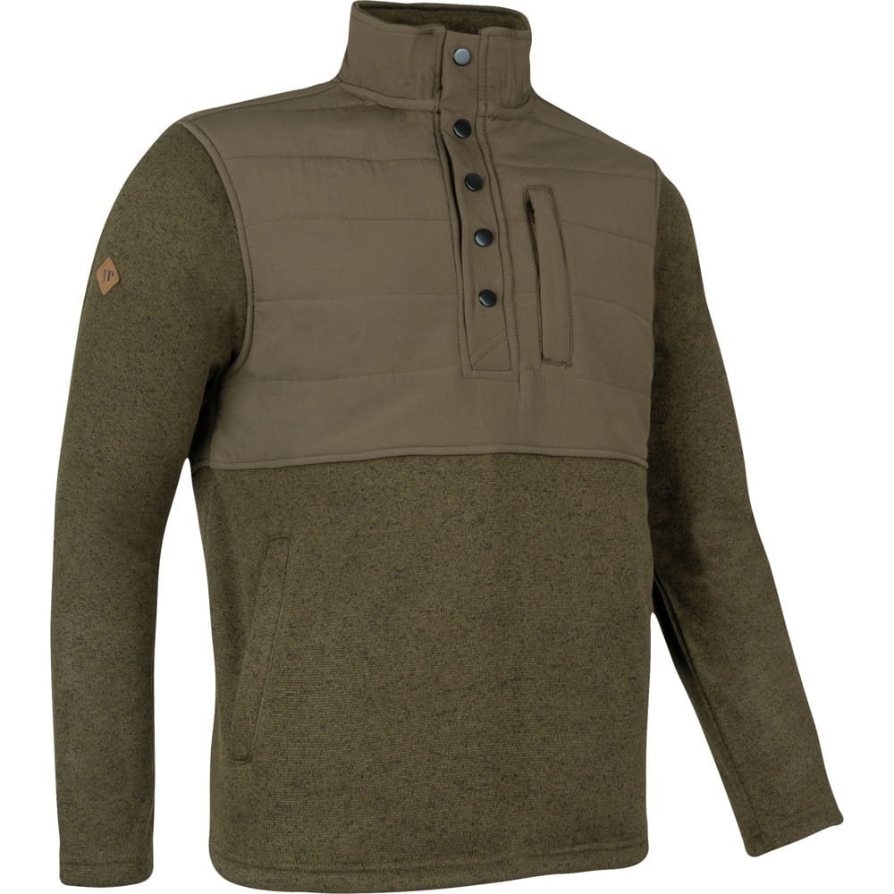 Mikina SNAP NECK fleece ZELENÁ vel. L