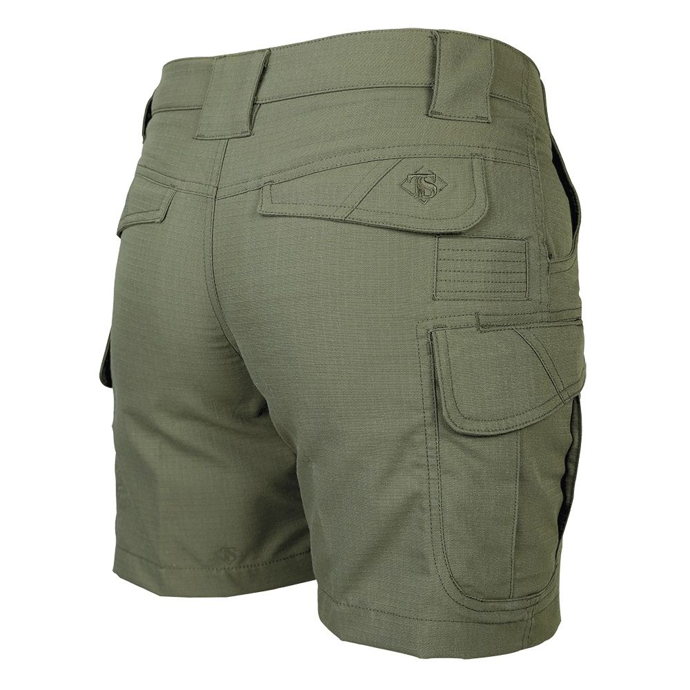 Kraťasy dámské 24-7 ASCENT micro rip-stop ZELENÉ vel. 18