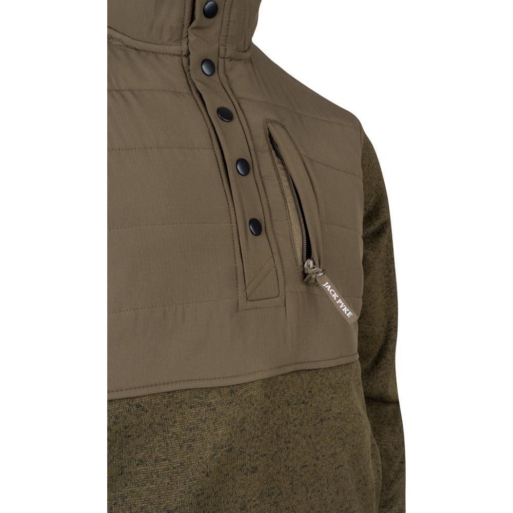 Mikina SNAP NECK fleece ZELENÁ vel. S