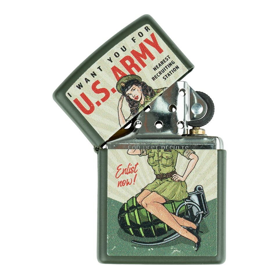 Zapalovač ZIPPO U.S. ARMY Enlist Pin Up benzínový