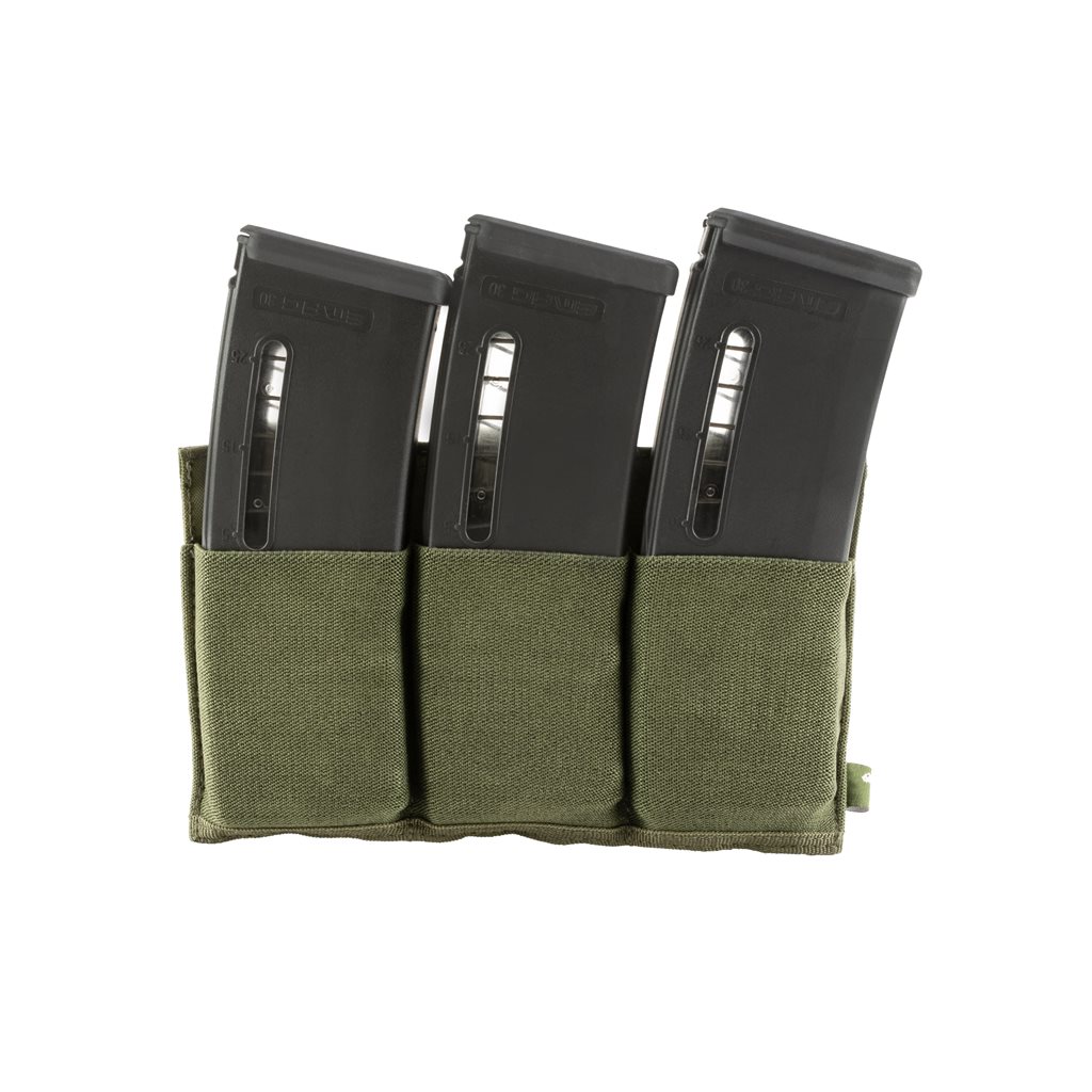 Sumka elastická otevřená pro 3 zásobníky M4/M16 ZELENÁ