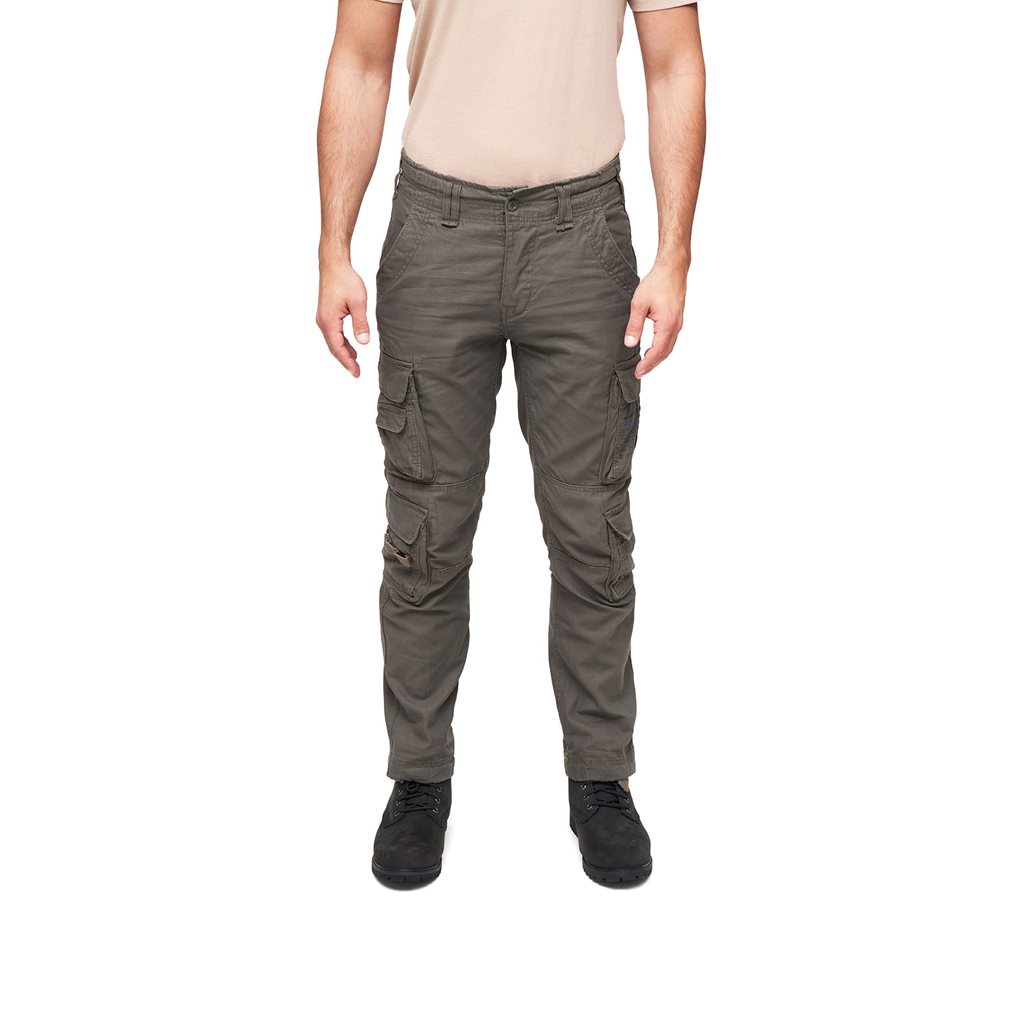 Kalhoty PURE SLIM FIT vintage ZELENÉ vel. XL