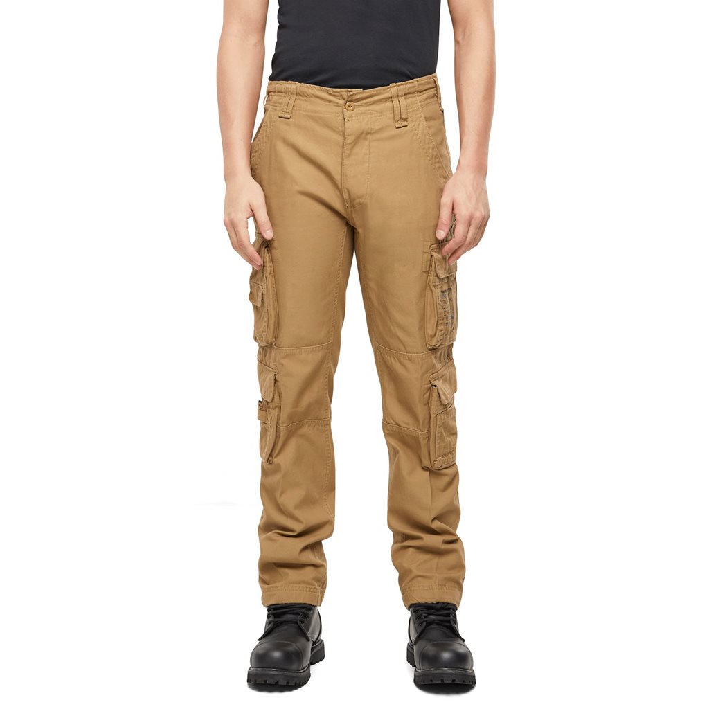 Kalhoty PURE SLIM FIT vintage PÍSKOVÉ vel. L