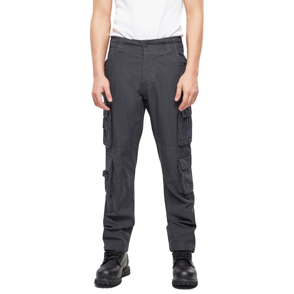 Kalhoty PURE SLIM FIT vintage ŠEDÉ vel. XL