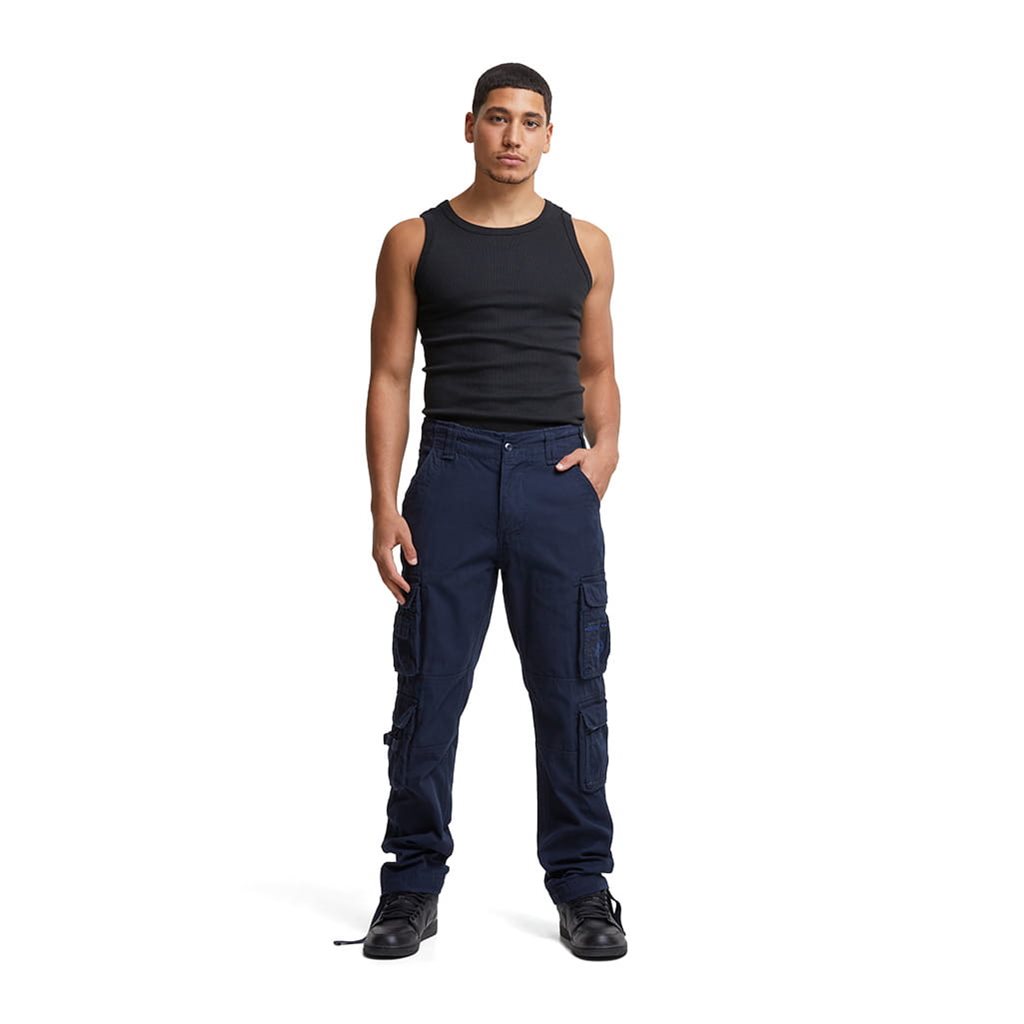 Kalhoty PURE SLIM FIT vintage MODRÉ vel. L
