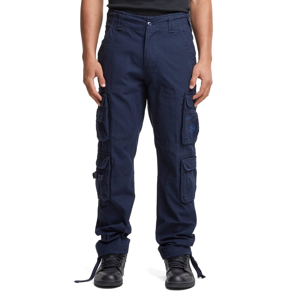 Kalhoty PURE SLIM FIT vintage MODRÉ vel. XXL