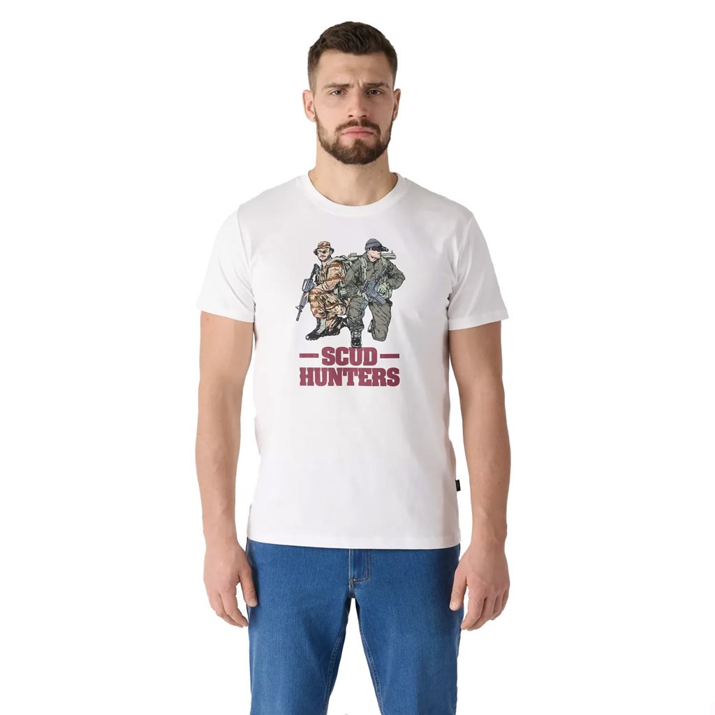 Triko SCUD HUNTERS BÍLÉ vel. L