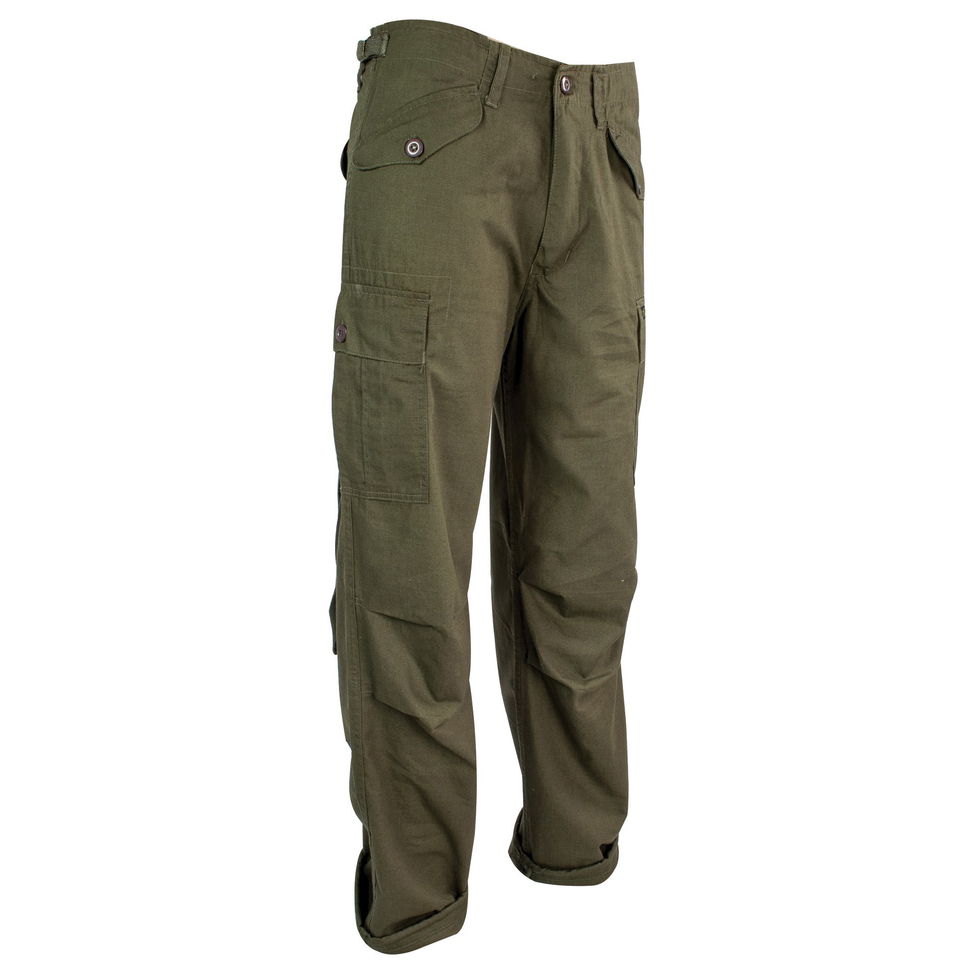 Kalhoty M65 MILITARY STYLE rip-stop ZELENÉ vel. 32