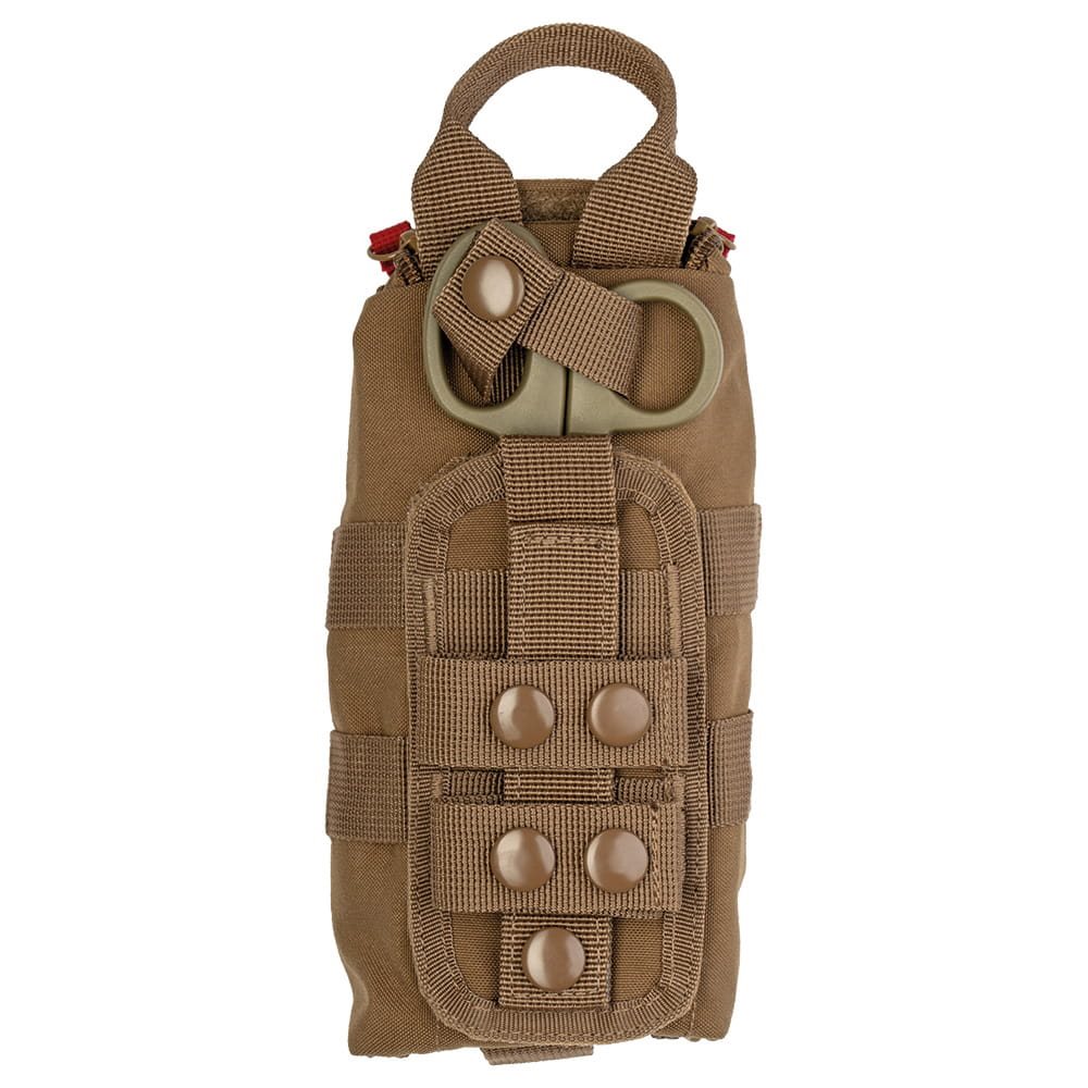 Pouzdro zdravotní IFAK zip LASER CUT MOLLE včetně nůžek DARK COYOTE