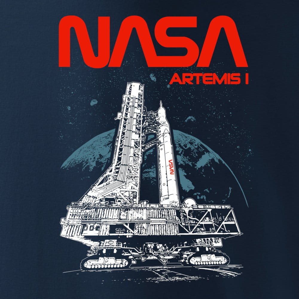 Triko NASA ARTEMIS I Mise na Měsíc MODRÉ vel. XL
