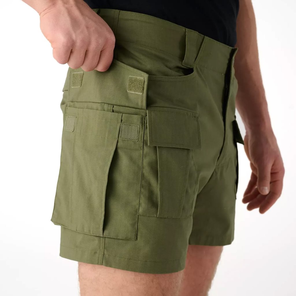 Kraťasy CARGO rip-stop stretch OLIVE GREEN vel. L