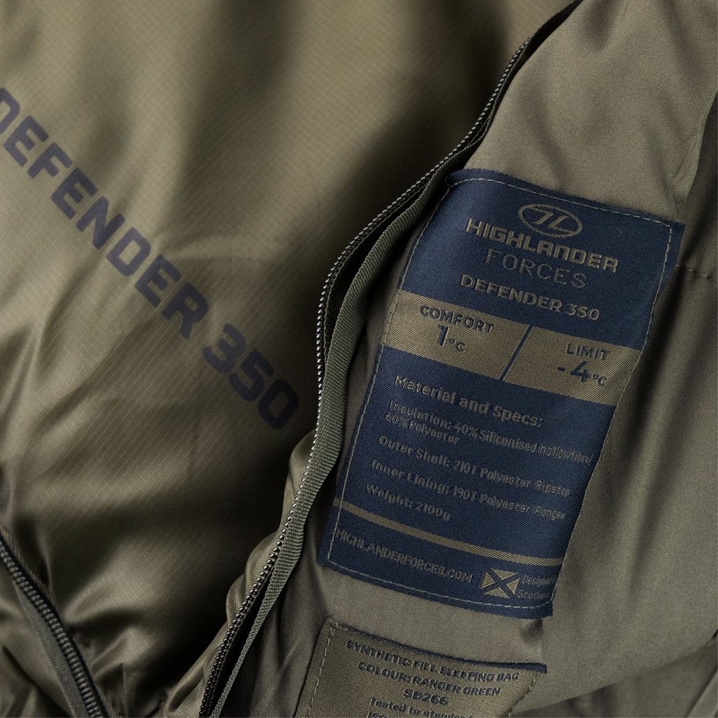 Spacák mumie třísezonní DEFENDER 350 ZELENÝ