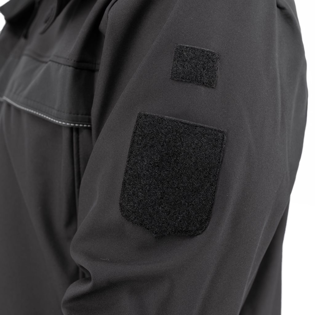 Bunda softshell s kapucí 2012 pro vojenské policisty ČERNÁ