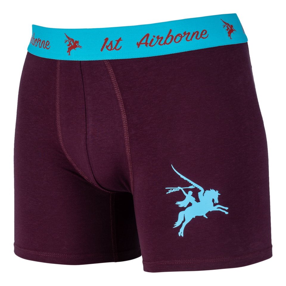 Trenýrky Boxer 1st AIRBORNE PEGASUS VÍNOVÉ vel. L
