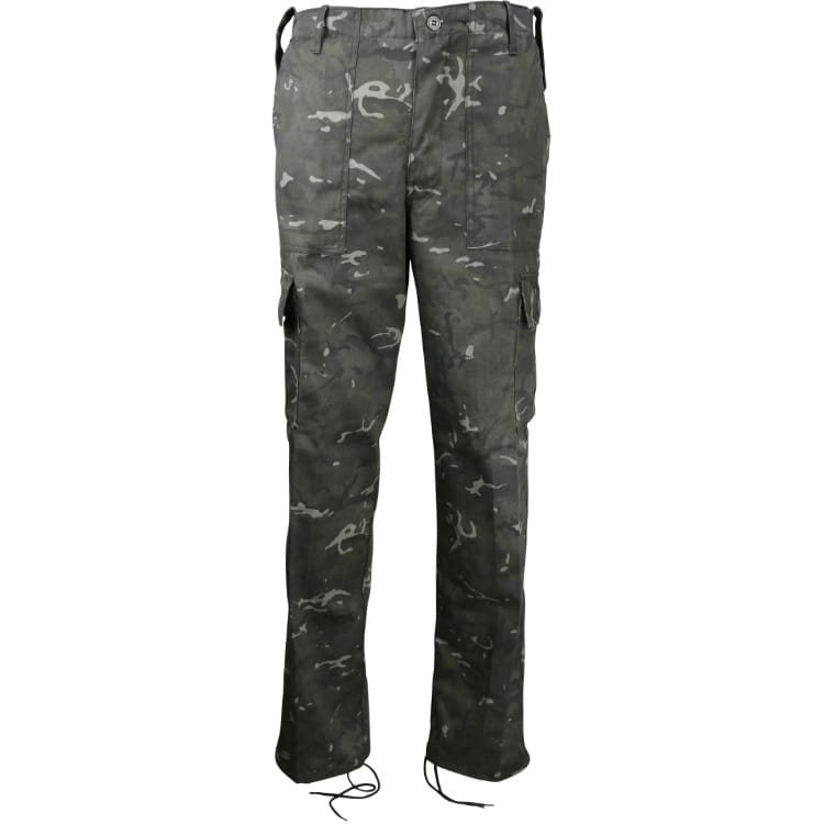 Kalhoty britské KOMBAT BTP Black camo vel. 32