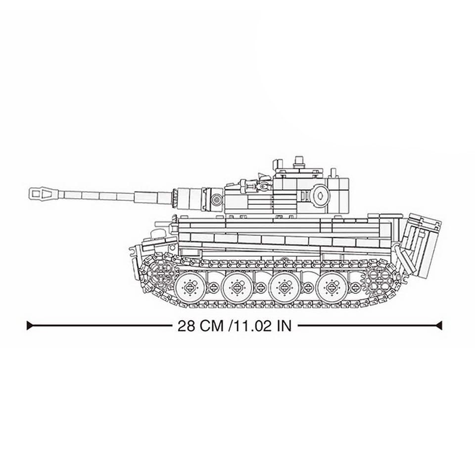 Stavebnice těžký tank PANZERKAMPFWAGEN VI TIGER RC na dálkové ovládání