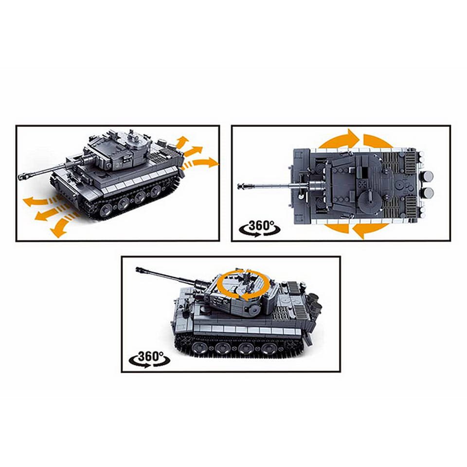 Stavebnice těžký tank PANZERKAMPFWAGEN VI TIGER RC na dálkové ovládání