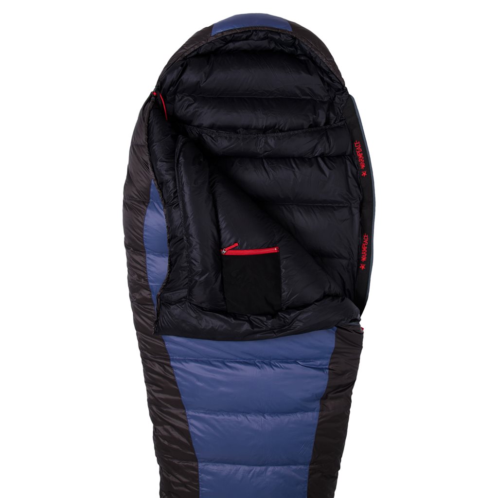 Spacák péřový VIKING 600 WIDE MODRO-ČERNÝ vel.195cm PRAVÝ