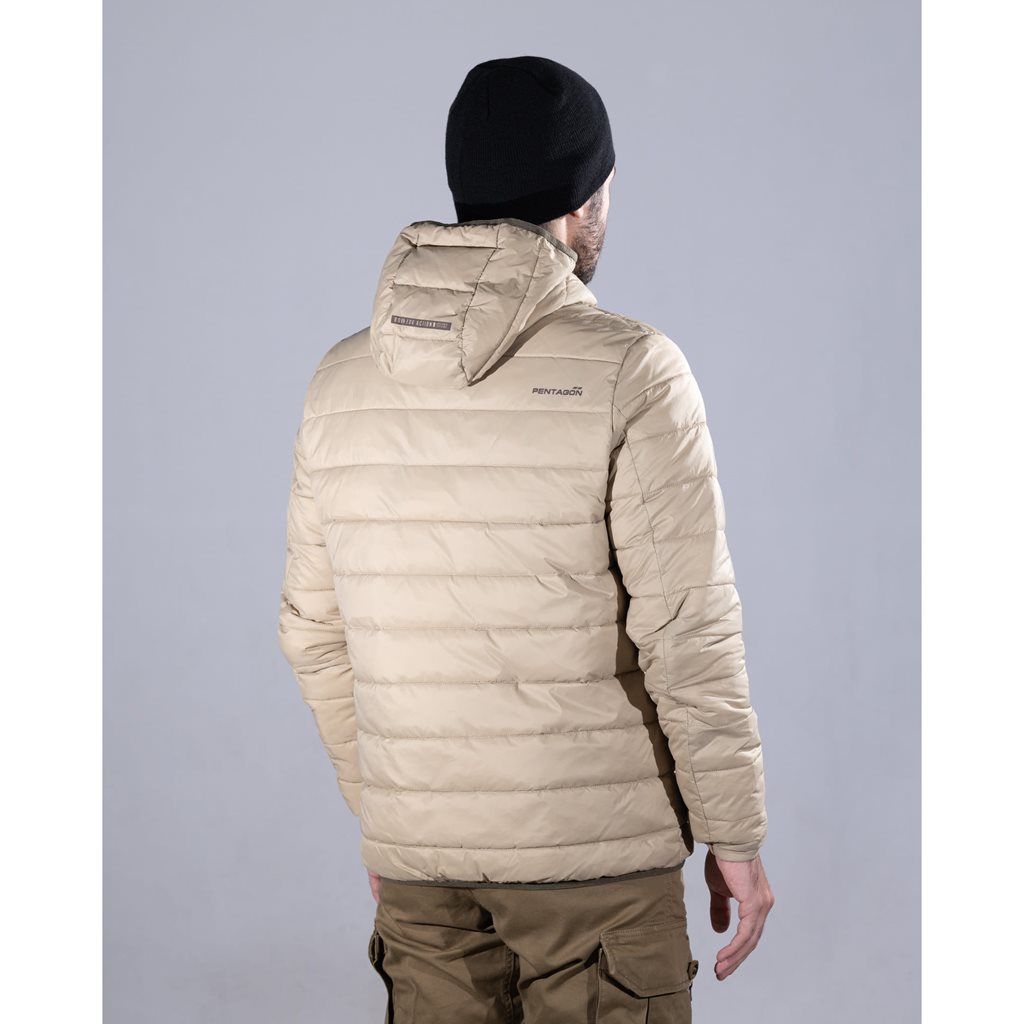 Bunda s kapucí AURORA 2.0 PUFFER HOODED KHAKI vel. 3XL