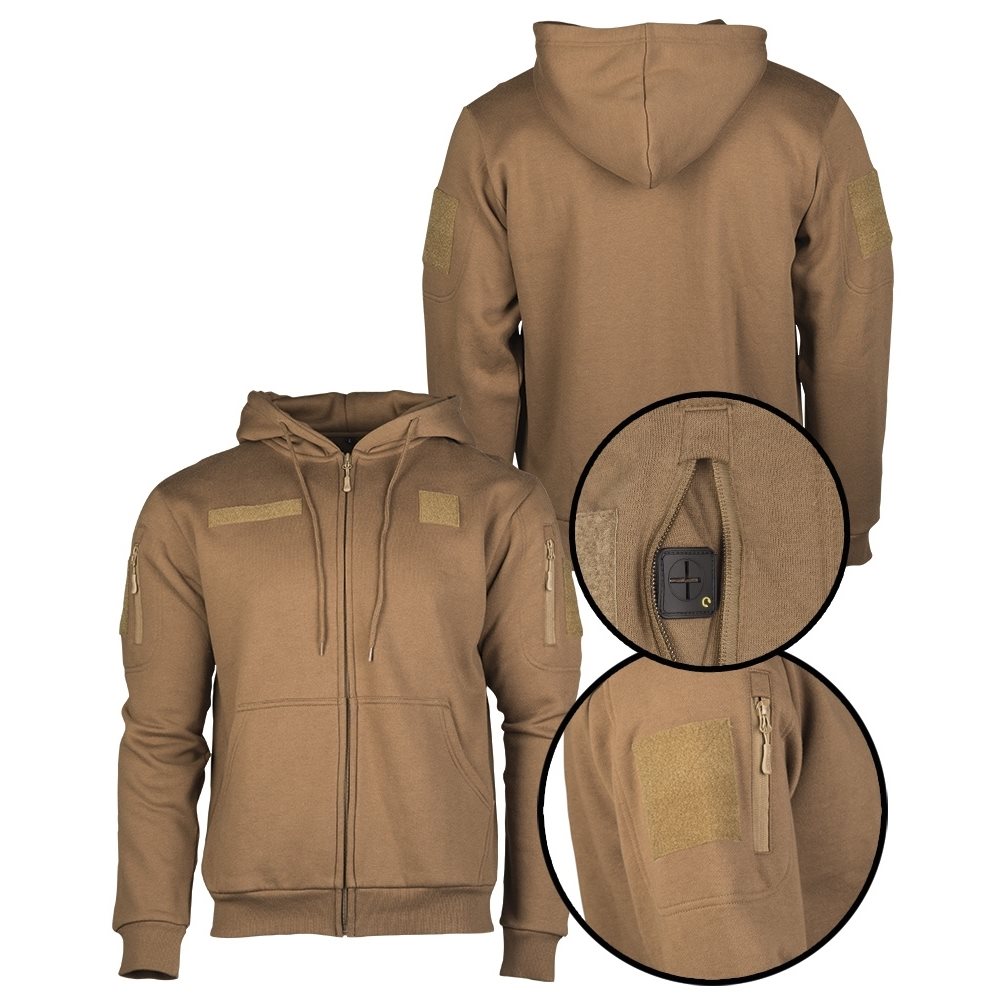 Mikina TACTICAL se zipem DARK COYOTE vel. XL
