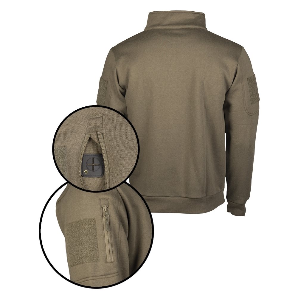 Mikina TACTICAL roláková 3/4 zip RANGER GREEN vel. L