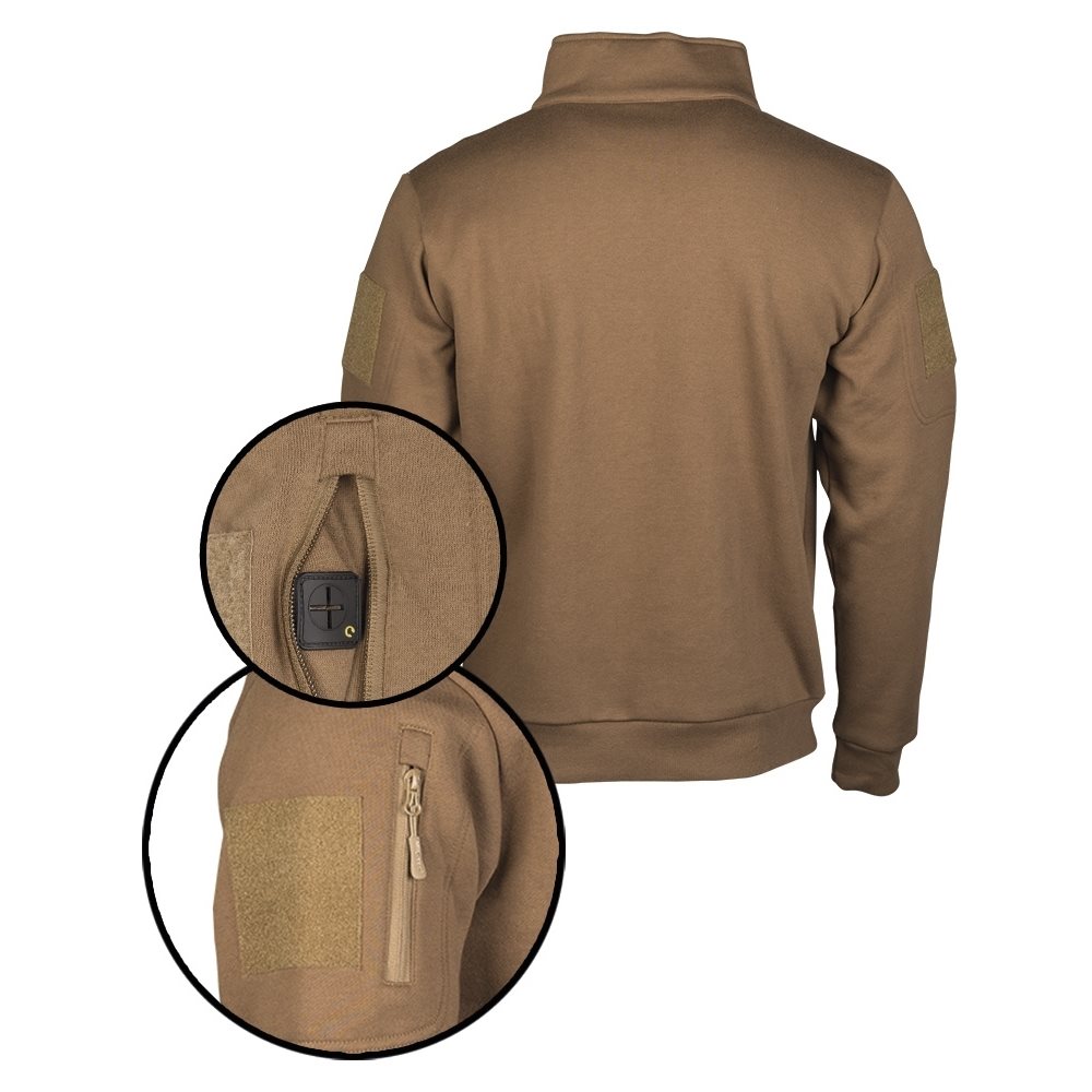 Mikina TACTICAL roláková 3/4 zip DARK COYOTE vel. S